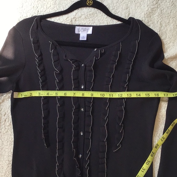 LOFT ruffle cardigan top - Picture 5 of 8